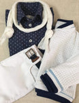 1866- Blue & White Summer Baptism / Christening Outfit