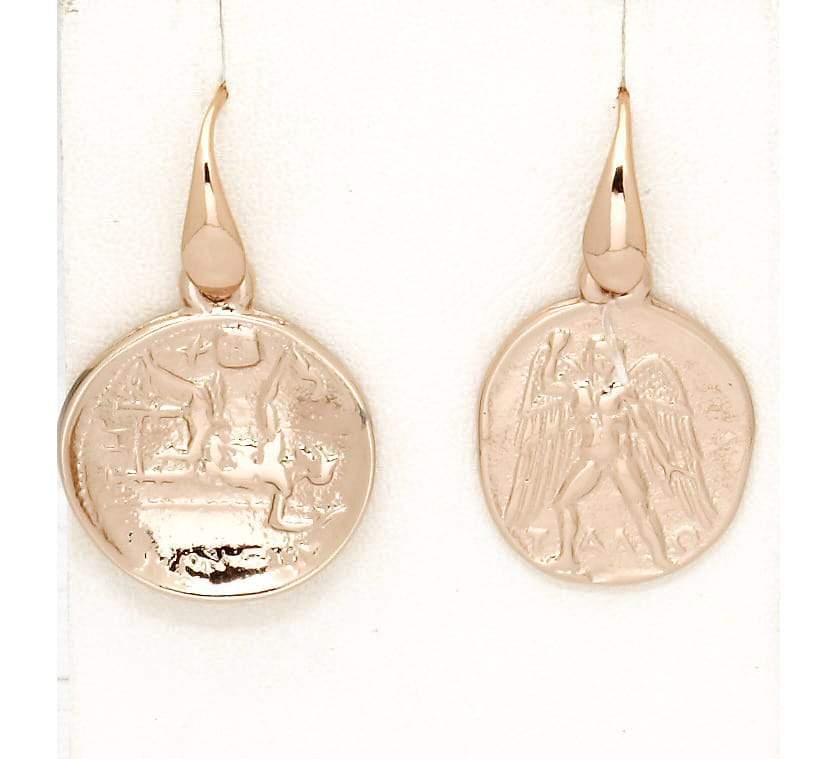 "Artemis Collection" Gold Plated  Coin Earrings