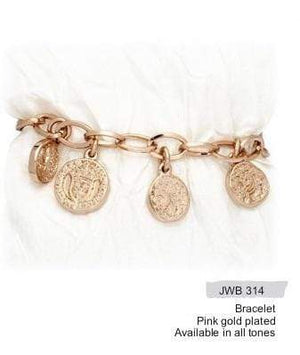 "Artemis Collection" Gold Plated Dangling Coins Bracelet