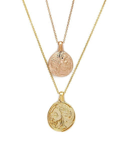 "Artemis Collection" Pink & Gold Plated Necklace