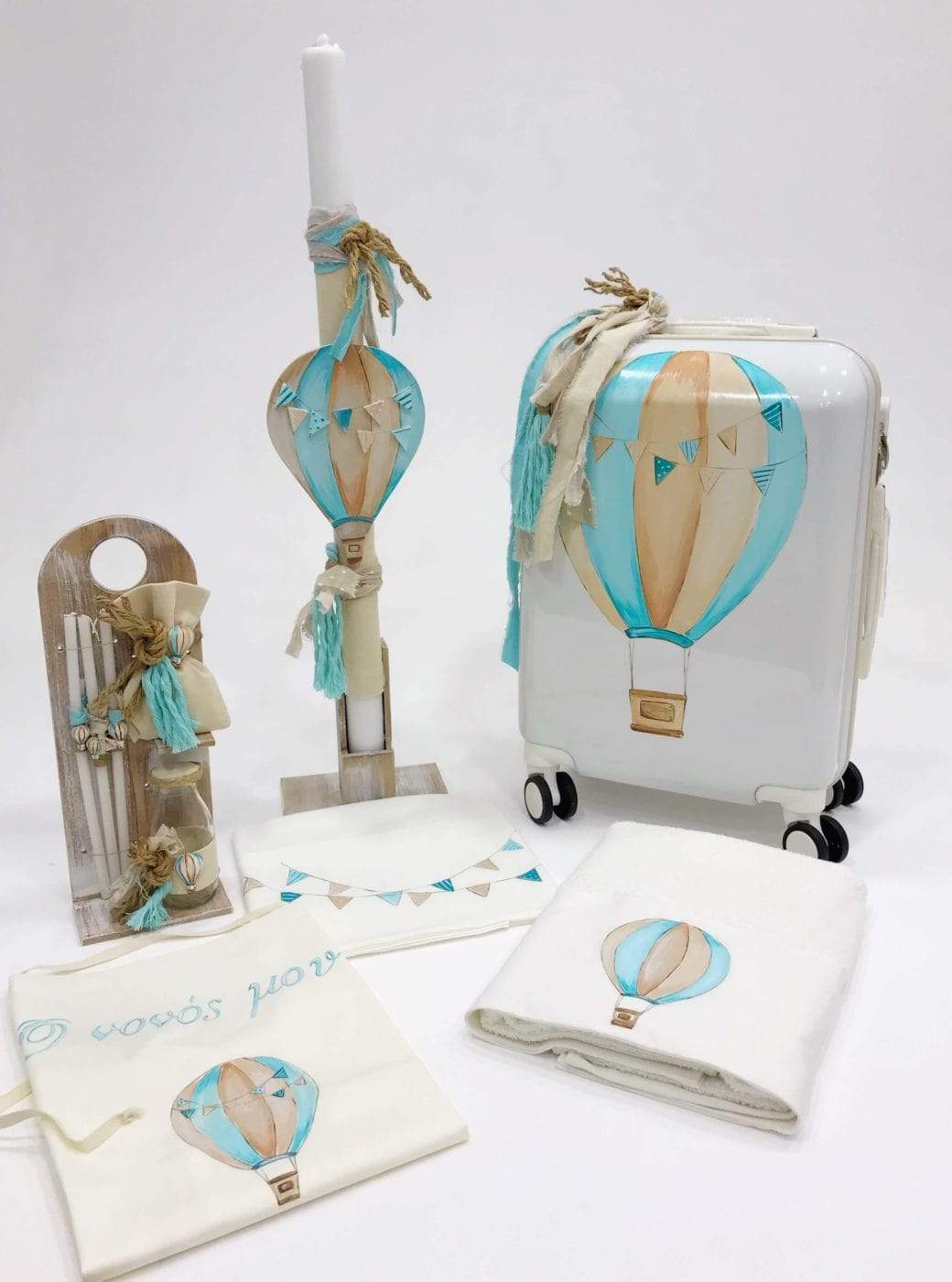 Hot Air Balloon Baptism  / Christening Set