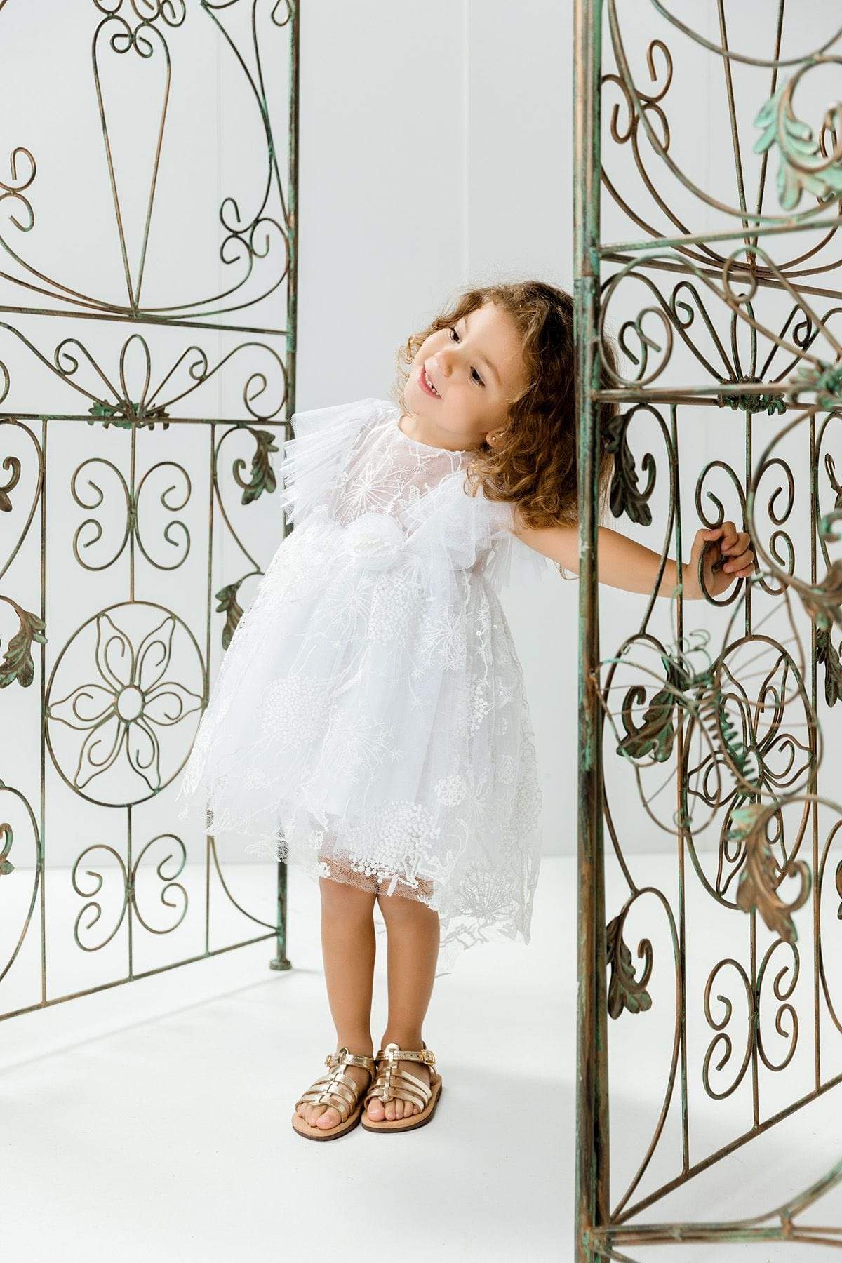 Wildflower White  Baptism /  Christening Dress