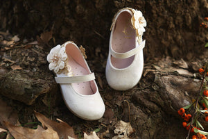 Flowery Lace Winter Girls' Baptism / Christening Shoes
