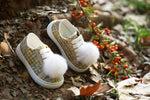 Gold Tweed Sneakers Girls' Baptism / Christening Shoes