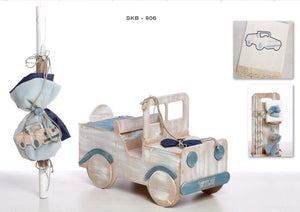 My Blue Jeep Baptism/ Christening Set