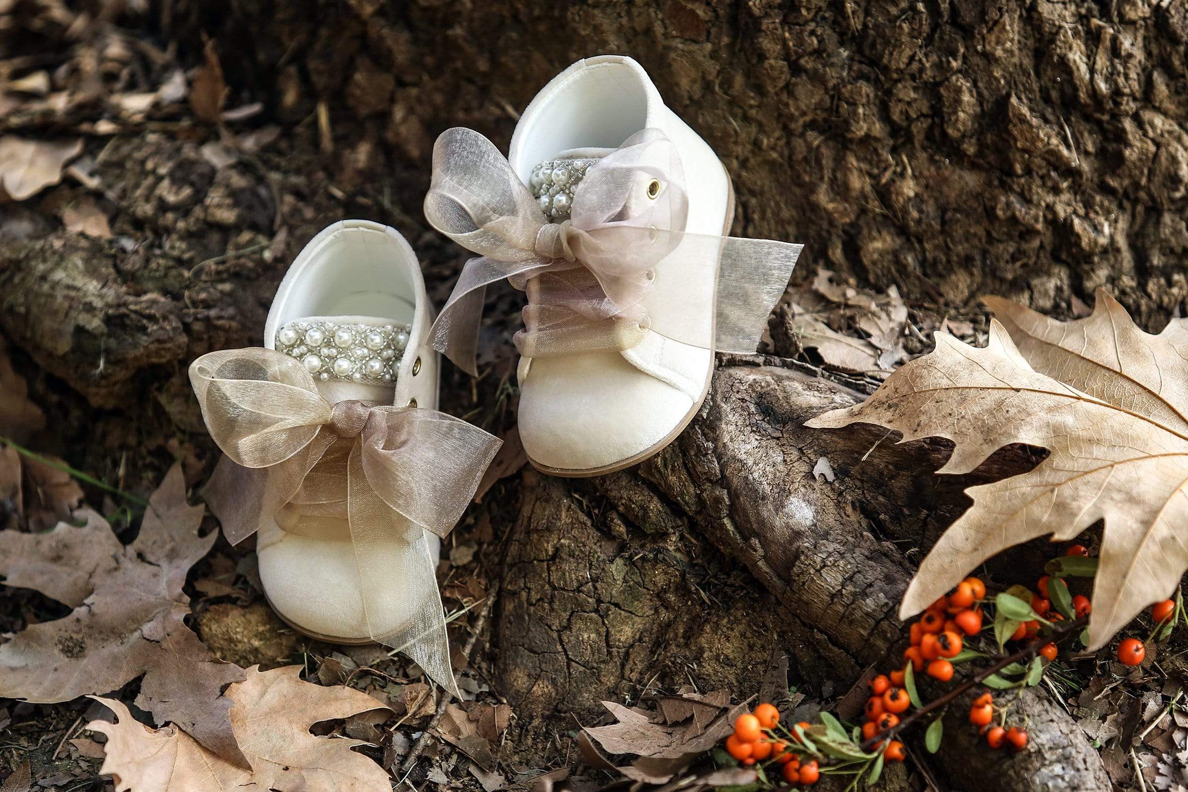 Pearl Top Booties Baptism/ Christening Shoes
