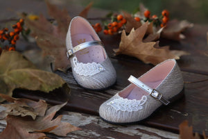 Pink Lace Girls' Baptism/ Christening Shoes