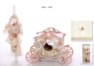 Pink Princess Carrriage Baptism/ Christening Set
